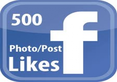 add you Permanmt 500+ plus Face book Photo /posts likes