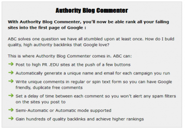 authority blog commenter with huge bonus