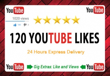 send 120 Real Youtube Likes Fast