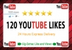 send 120 Real Youtube Likes Fast