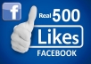 give you 500 Facebook likes for posts or Profile pictures