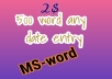 do 500 words data entry MS-word