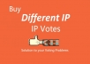 Different 50 ip votes on your online poll voting contest