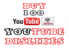 add 100 Authentic Youtube Dislikes to your Youtube Video